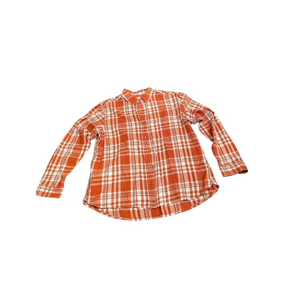 Rei Shirt Mens Large L Button Up Red Plaid Long Sleeve Pocket Front Cotton